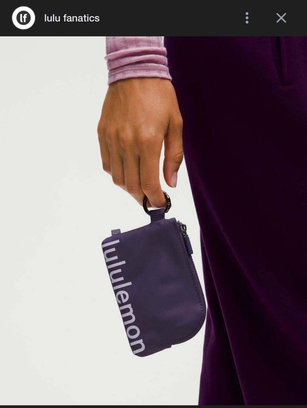 Lululemon Clippable Card Pouch  in  Purple NWT